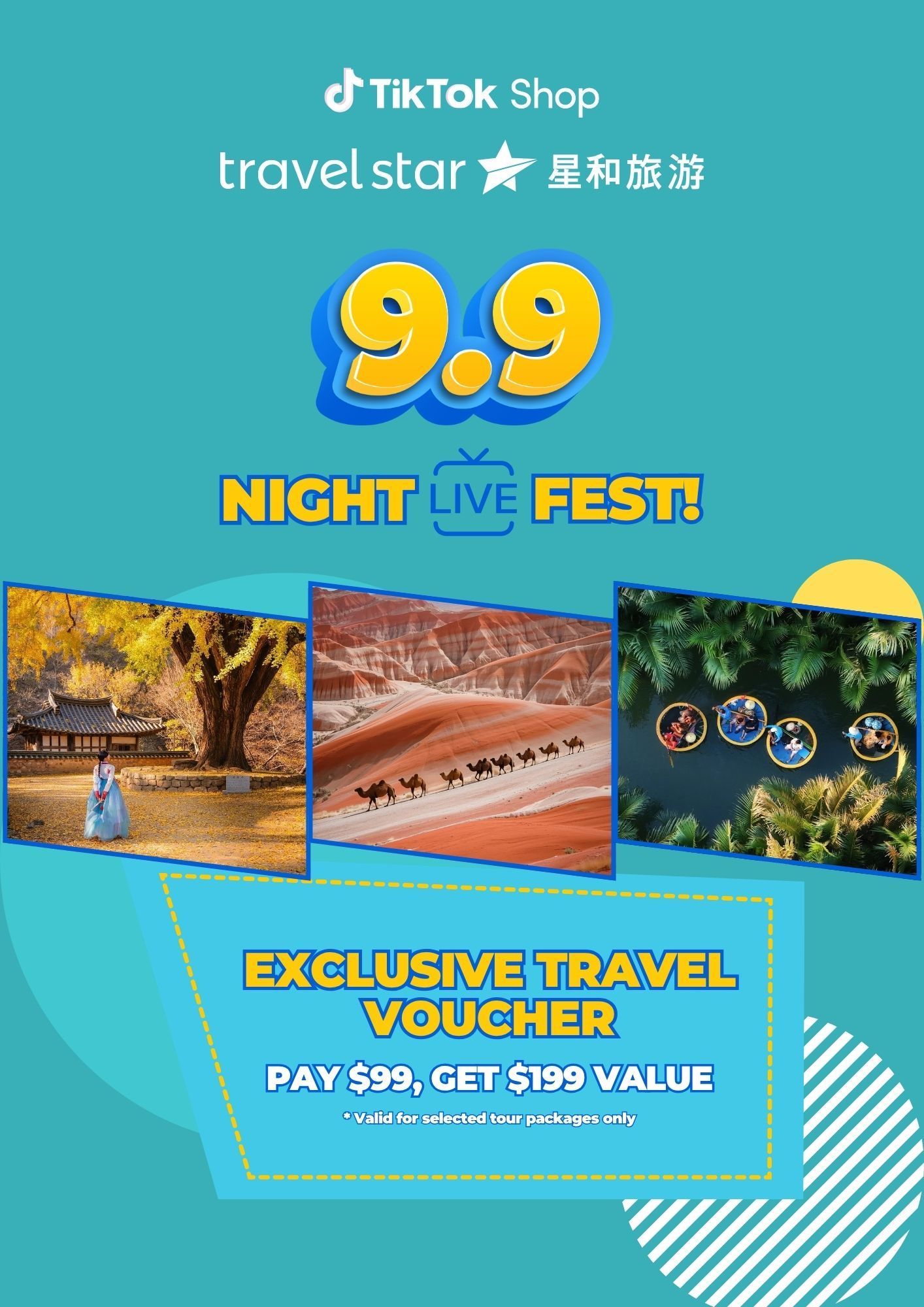 9.9 Exclusive Travel Voucher | Pay $99, Get $199 Value